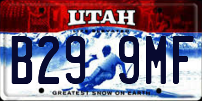 UT license plate B299MF