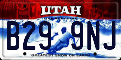 UT license plate B299NJ