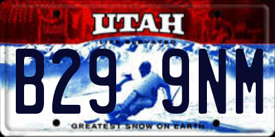 UT license plate B299NM