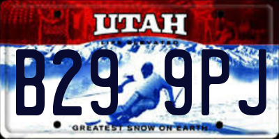 UT license plate B299PJ