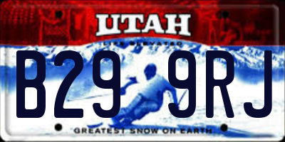 UT license plate B299RJ