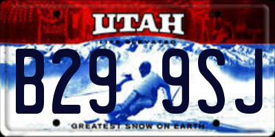 UT license plate B299SJ