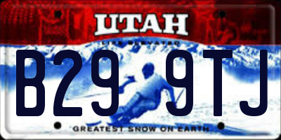 UT license plate B299TJ