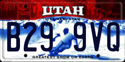 UT license plate B299VQ