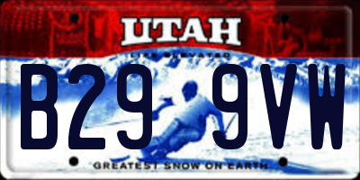UT license plate B299VW