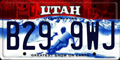 UT license plate B299WJ