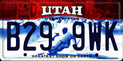UT license plate B299WK