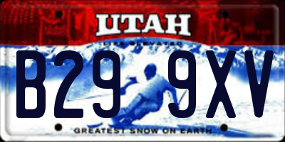 UT license plate B299XV