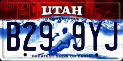 UT license plate B299YJ