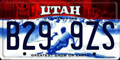 UT license plate B299ZS