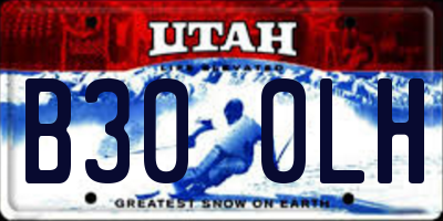 UT license plate B300LH