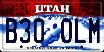 UT license plate B300LM