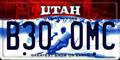 UT license plate B300MC
