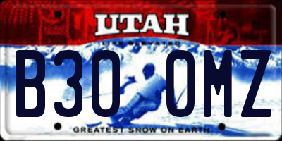 UT license plate B300MZ