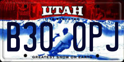 UT license plate B300PJ