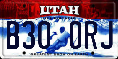 UT license plate B300RJ