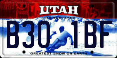 UT license plate B301BF