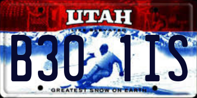 UT license plate B301IS