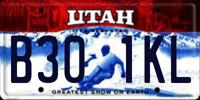 UT license plate B301KL