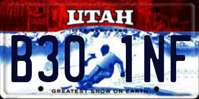 UT license plate B301NF