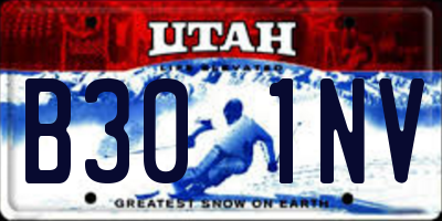 UT license plate B301NV