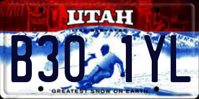UT license plate B301YL