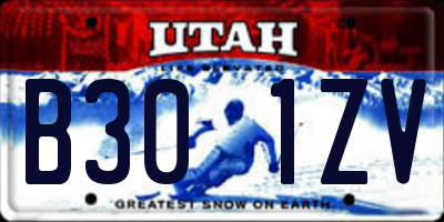 UT license plate B301ZV