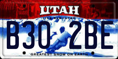 UT license plate B302BE