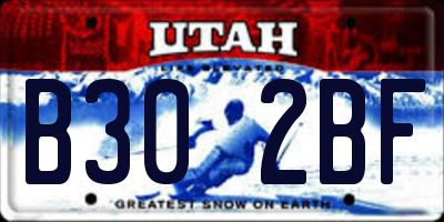 UT license plate B302BF