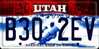 UT license plate B302EV