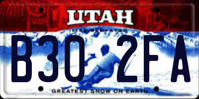 UT license plate B302FA