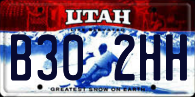 UT license plate B302HH
