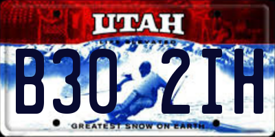UT license plate B302IH