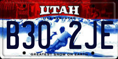 UT license plate B302JE