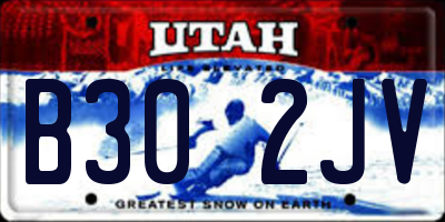 UT license plate B302JV