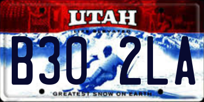 UT license plate B302LA