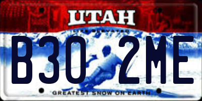 UT license plate B302ME