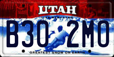 UT license plate B302MO