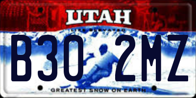 UT license plate B302MZ