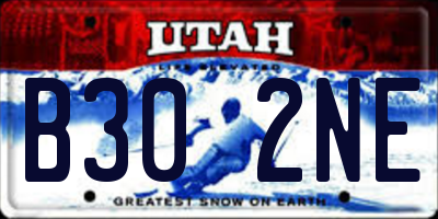 UT license plate B302NE