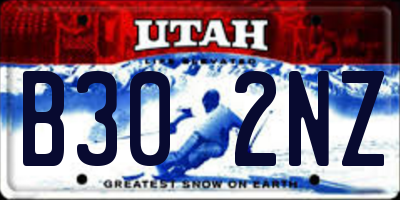 UT license plate B302NZ