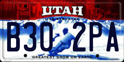UT license plate B302PA