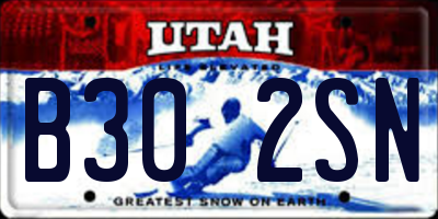 UT license plate B302SN