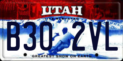 UT license plate B302VL