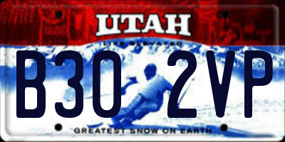 UT license plate B302VP