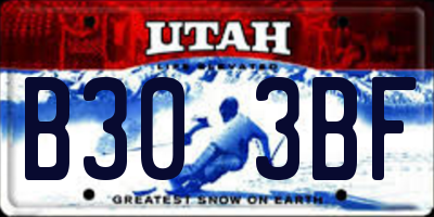 UT license plate B303BF