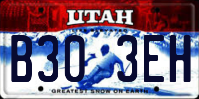 UT license plate B303EH