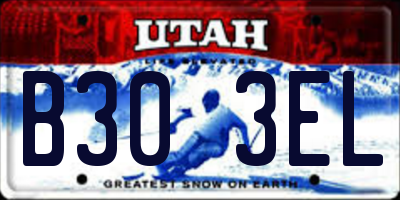 UT license plate B303EL