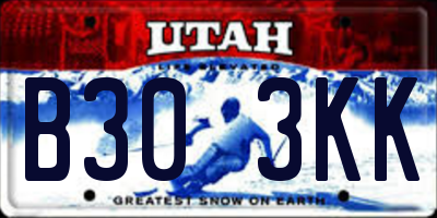 UT license plate B303KK