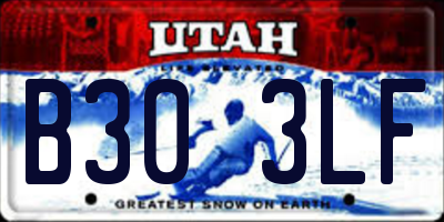 UT license plate B303LF